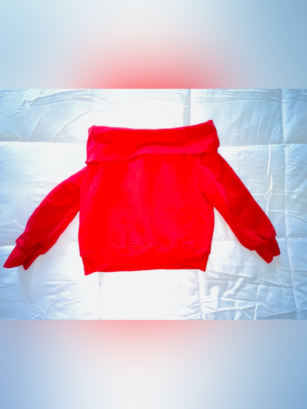 Good American Red Top‎ - Off Shoulder Sweatshirt Top Bright Red Size 3